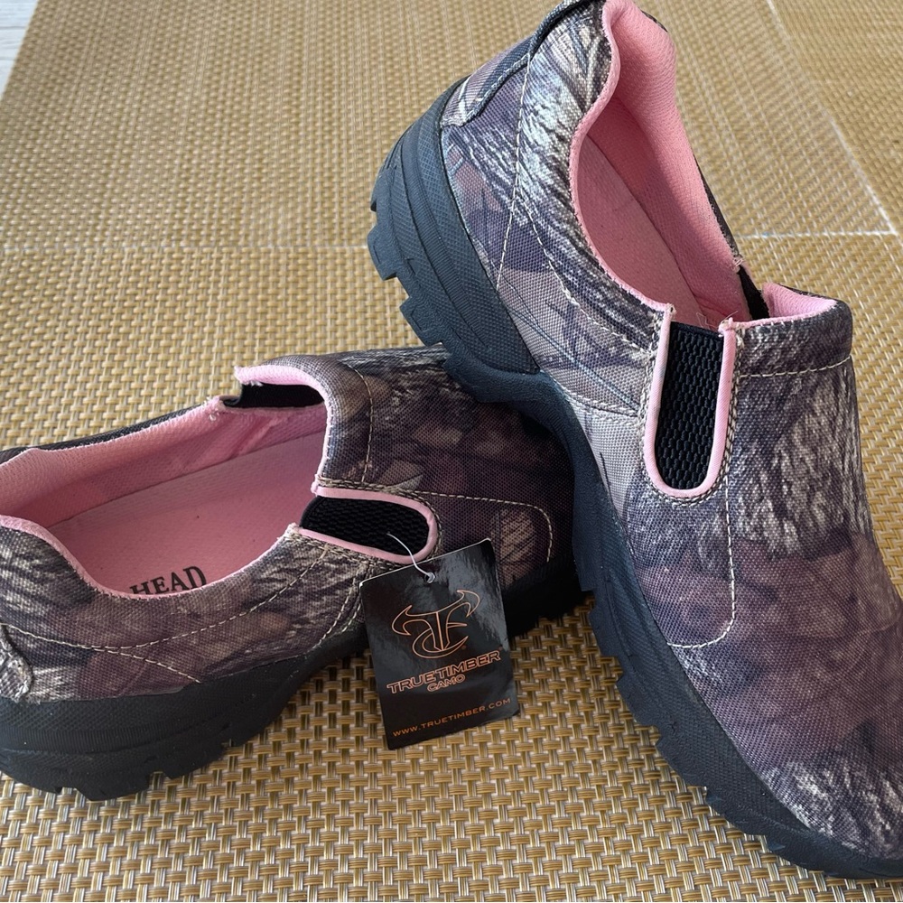 RedHead Brown and Pink Athletic Shoes Slip-On Comfort